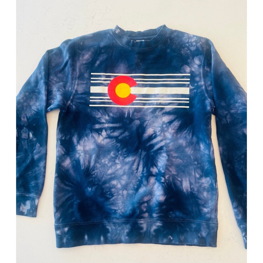 COLORTONE COLORADO Tie-Dye Graphic Logo Sweatshirt XS